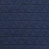Jersey matelassé triangle fond bleu marine