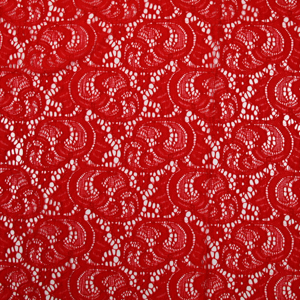Dentelle polyester Dalia rouge