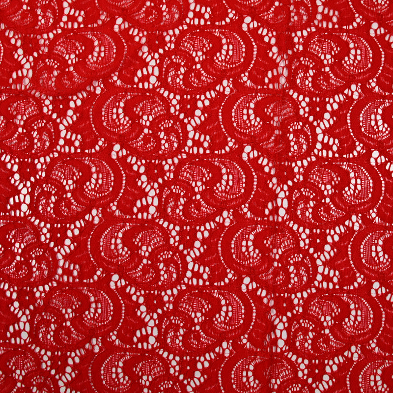 Dentelle polyester Dalia rouge