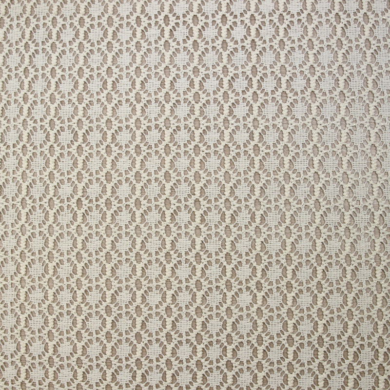 Dentelle polyester rosace irisé fon écru