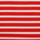 Jersey de coton rayé rouge et blanc