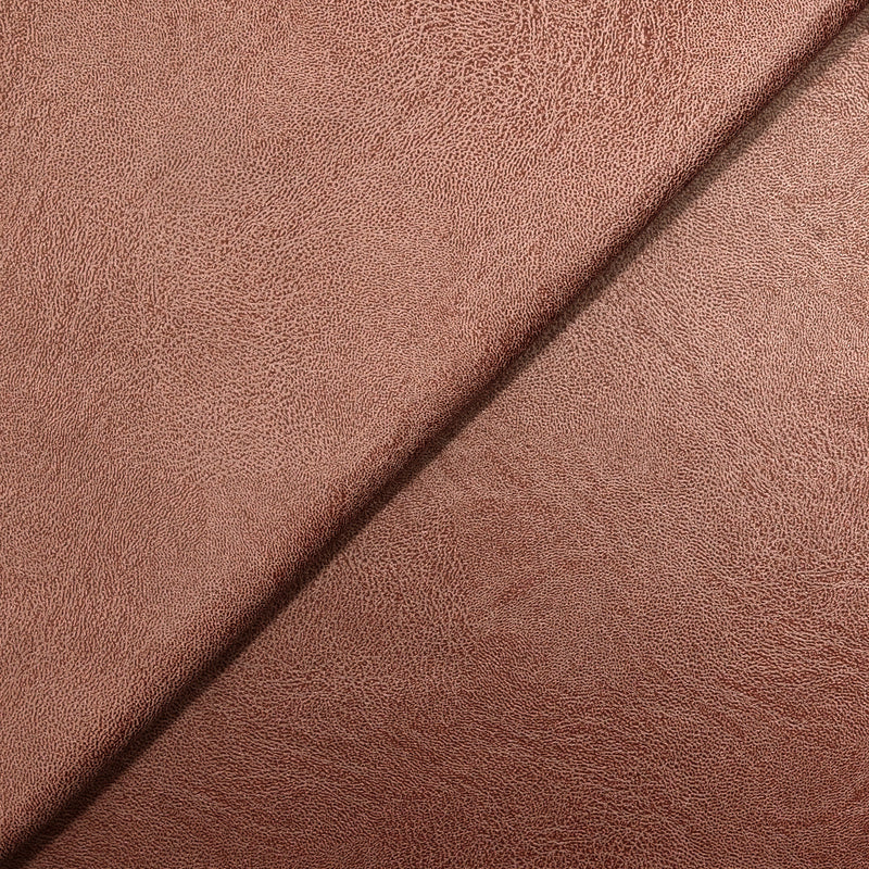 Suédine polyester aspect cuir bois de rose