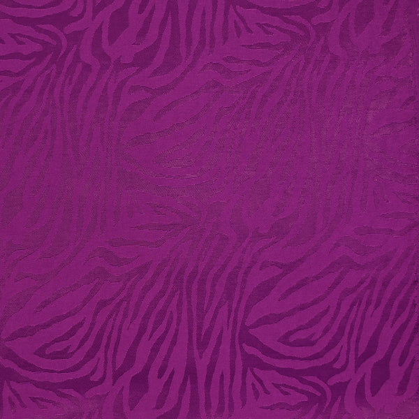 Satin jacquard de viscose Tigrou fond violet