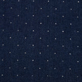 Jean's coton orné de strass fond bleu brut