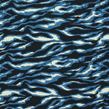 Viscose imprimée Loreena bleu fond noir