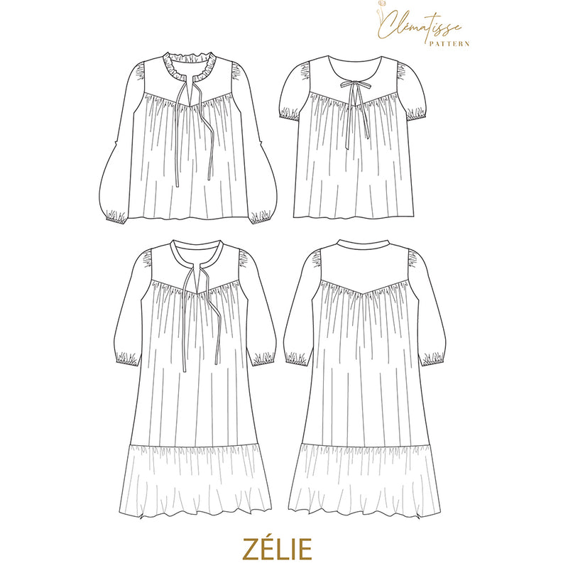 Patron de couture Blouse-Robe ZELIE