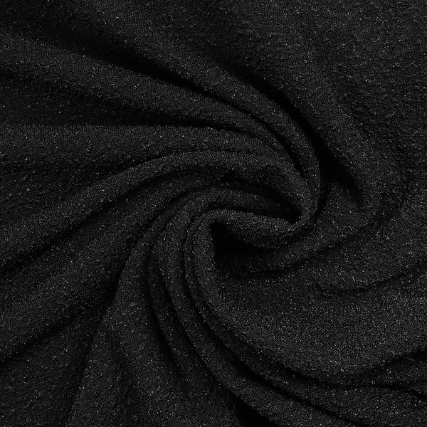 Maille polyester texturée irisée Alexia noir
