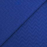 Maille fine polyester chevrons bleu