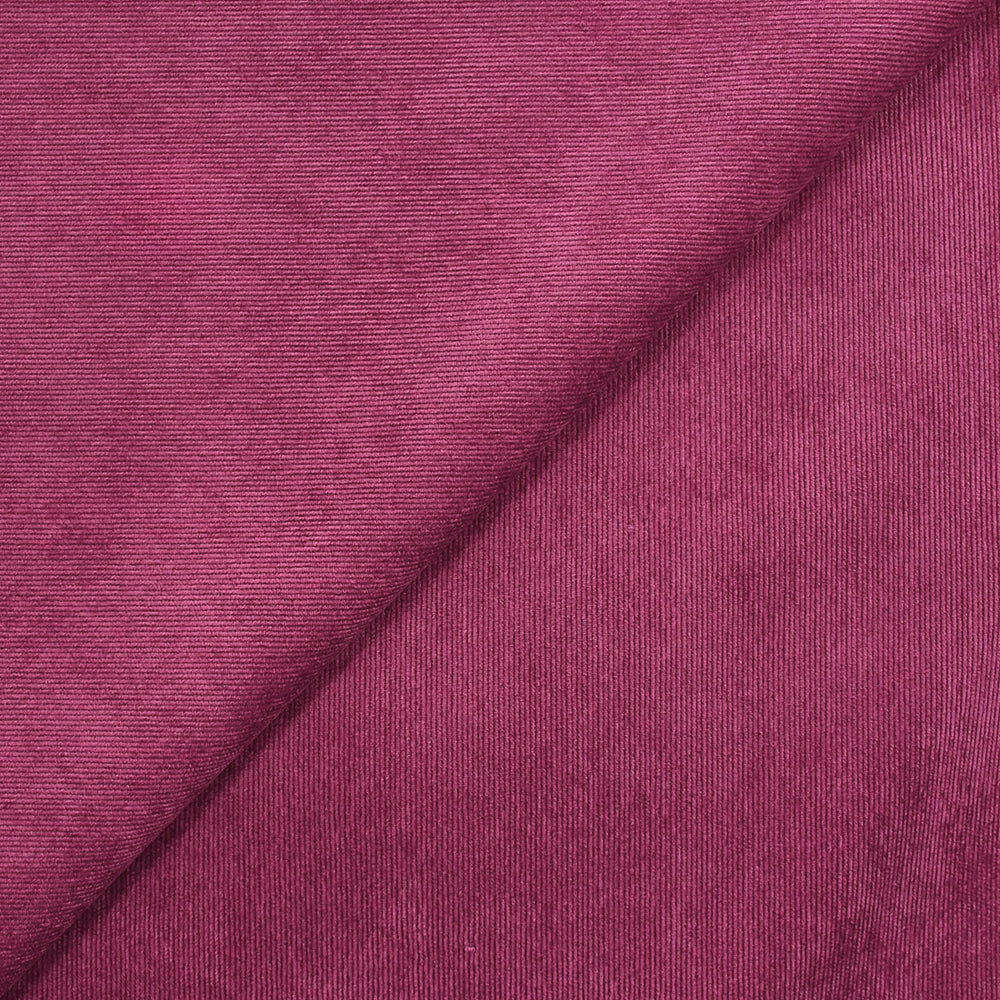 Velours polyester fines côtes magenta – Les Coupons de Saint-Pierre