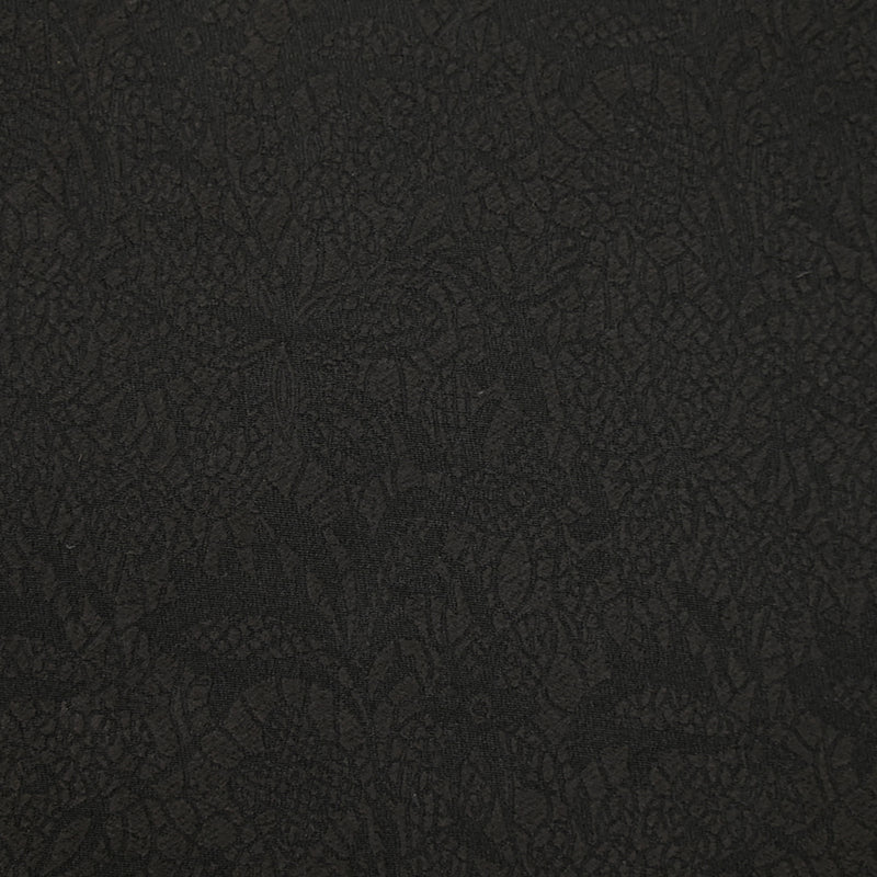 Jacquard de polyester tropique fond noir
