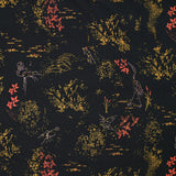 Jersey de polyester imprimé pointillisme fond noir