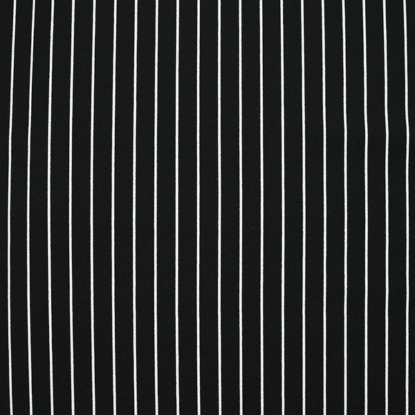 Jersey de polyester imprimé rayé noir et blanc