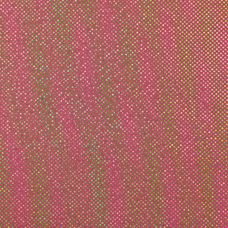 Jersey imprimé à pois doré fond rose