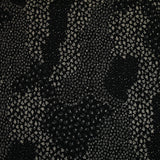 Jersey imprimé graphique en polyester noir et écru