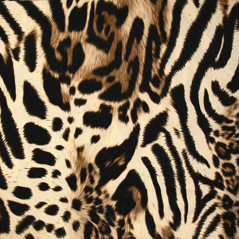 Jersey polyester imprimé léopard