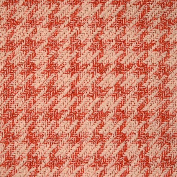 Laine mélangée pied-de-coq fantaisie orange et écru