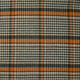 Laine mélangée Prince-de-Galles vert sapin, orange et beige
