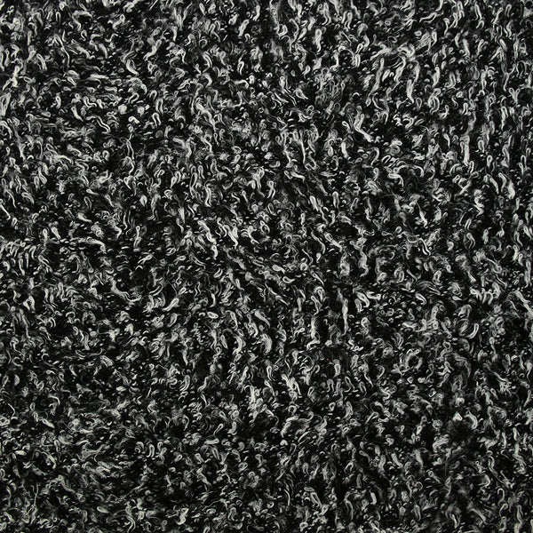 Maille bouclette polyester noir et blanc