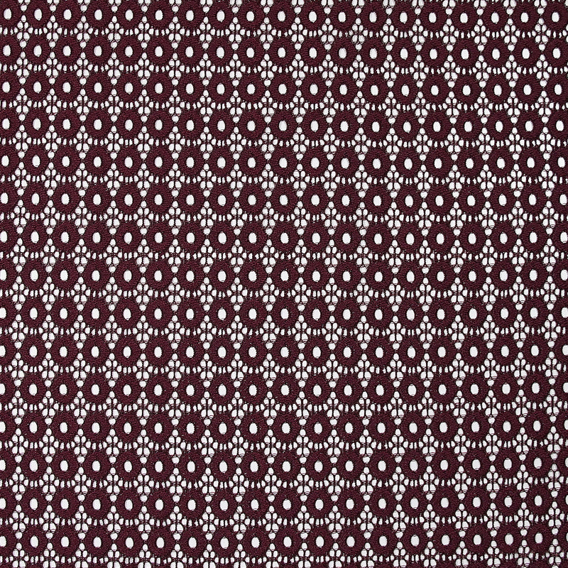 Dentelle polyester ovale rouge bordeaux