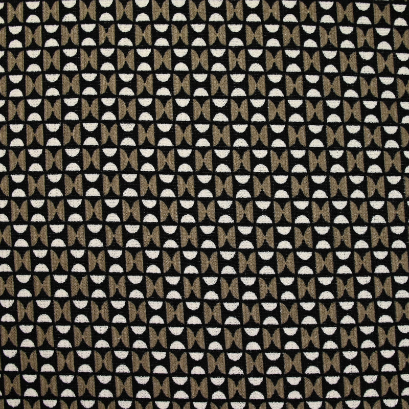 Maille de polyester sablier marron et noir