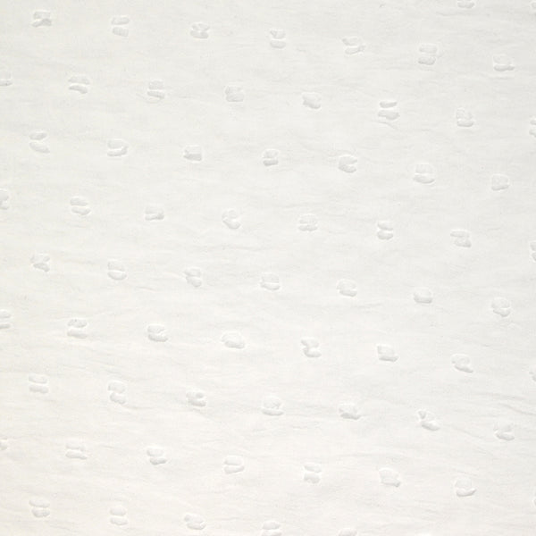 Popeline de viscose plumetis blanc