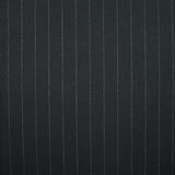 Tissu tailleur polyviscose rayé gris fond noir