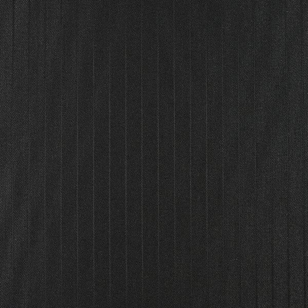 Twill de polyester rayé noir