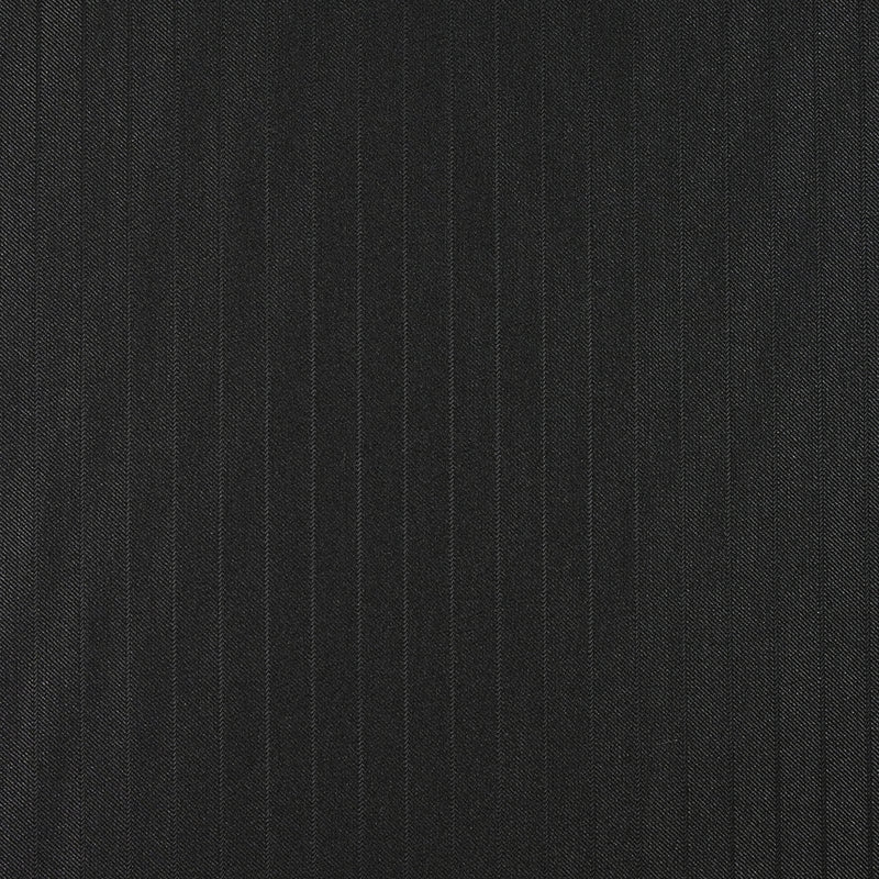 Twill de polyester rayé noir