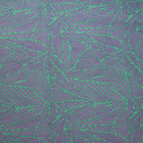 Viscose imprimée fougères parme et vert pâle