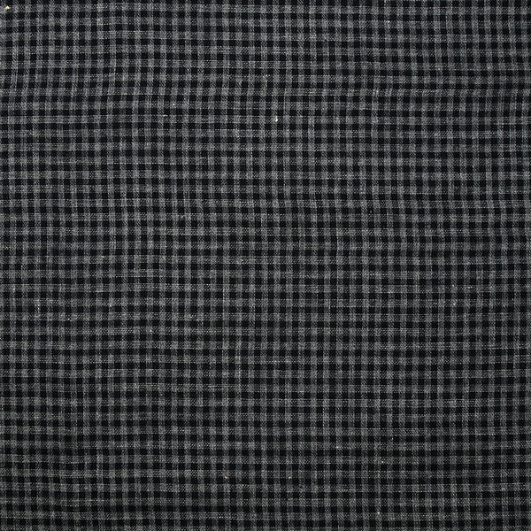 Voile de coton à carreaux gris et noir