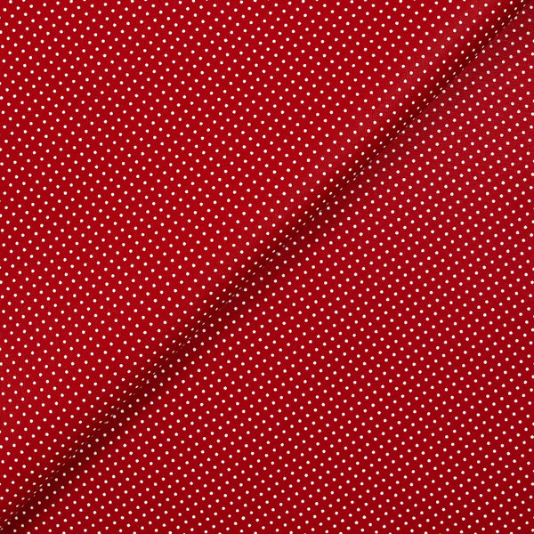 Coton imprimé pois 1mm fond bordeaux