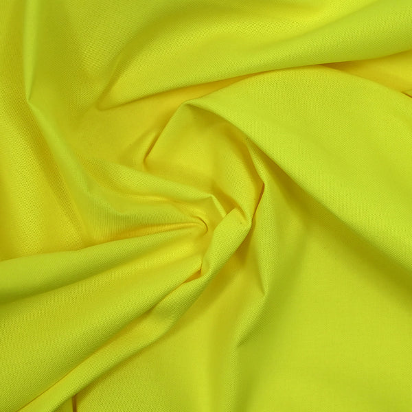 Toile de polycoton jaune fluo