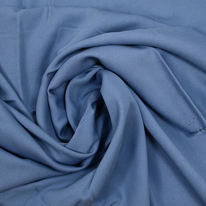 Twill de viscose bleu barbeau