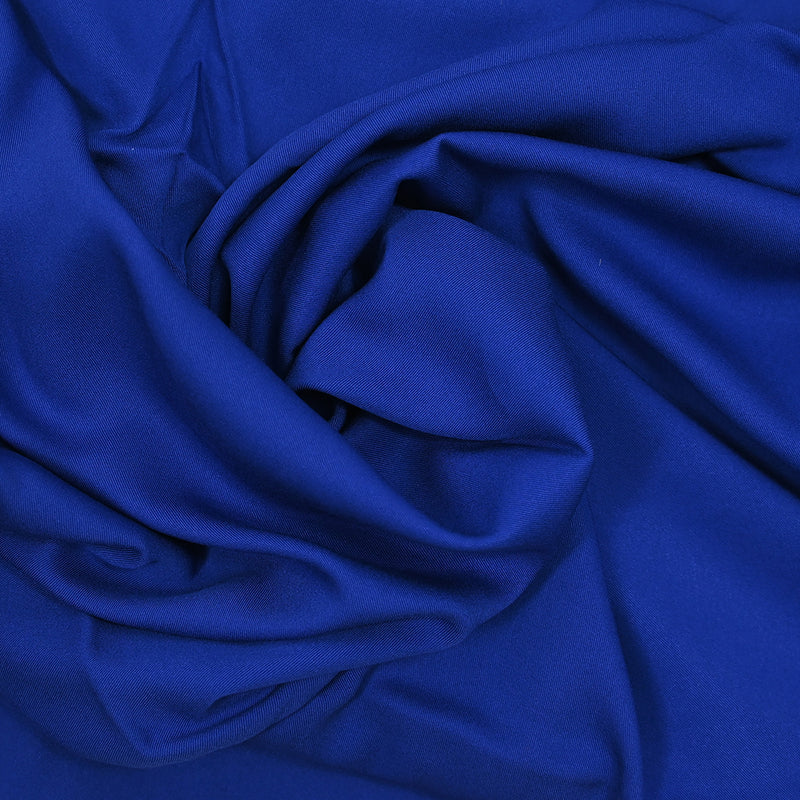 Twill de viscose bleu électrique