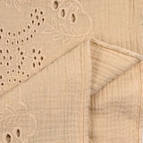 Double openwork embroidered gauze Candice beige