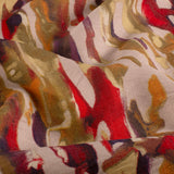 Otomano Viscose Pancake impreso Red Red Puddle Back Puddle