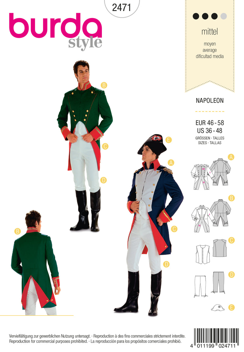 Patron n°2471 : Déguisement Napoléon