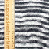 Jersey de lin rayure blanc et bleu marine