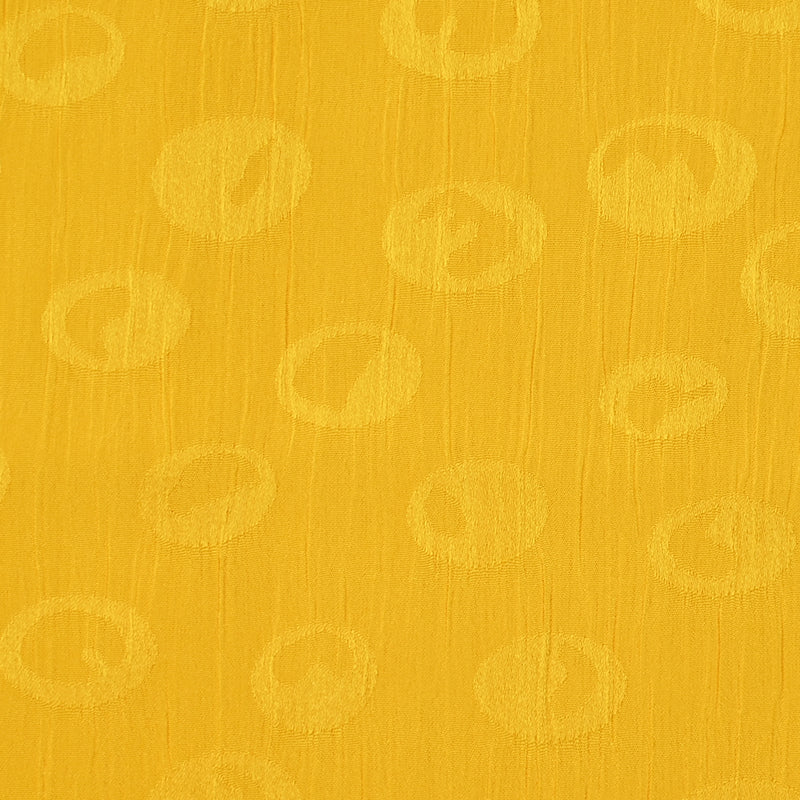 Mousseline Polyester Crinkle Elfy yellow background