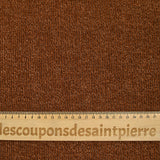 Maille polyester côtelée brun rouille