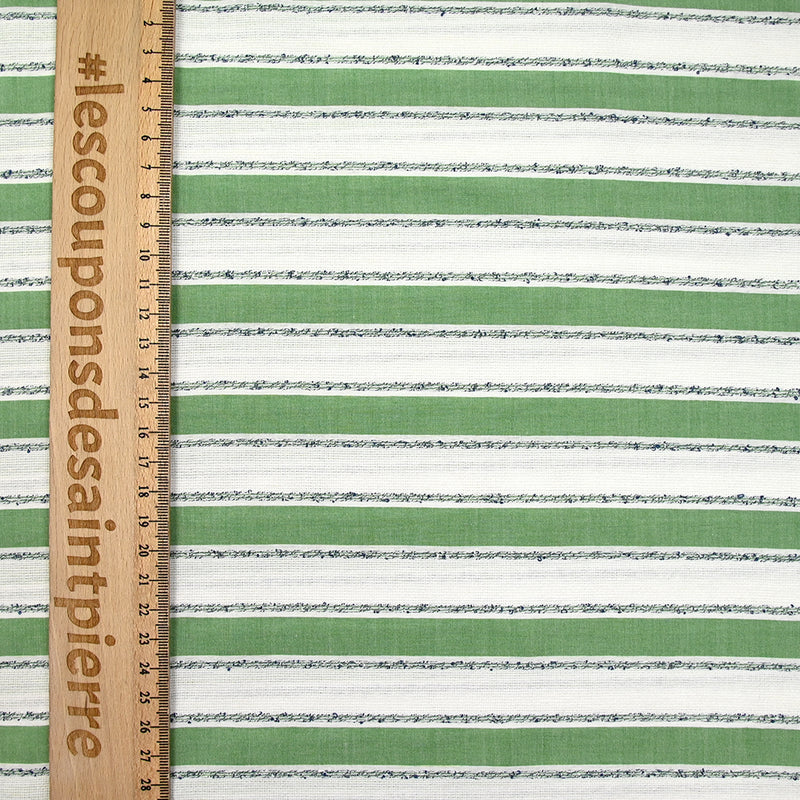 Green and white woven and white woven polyviscosis woven