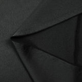 Crêpe de polyester satiné noir carbone