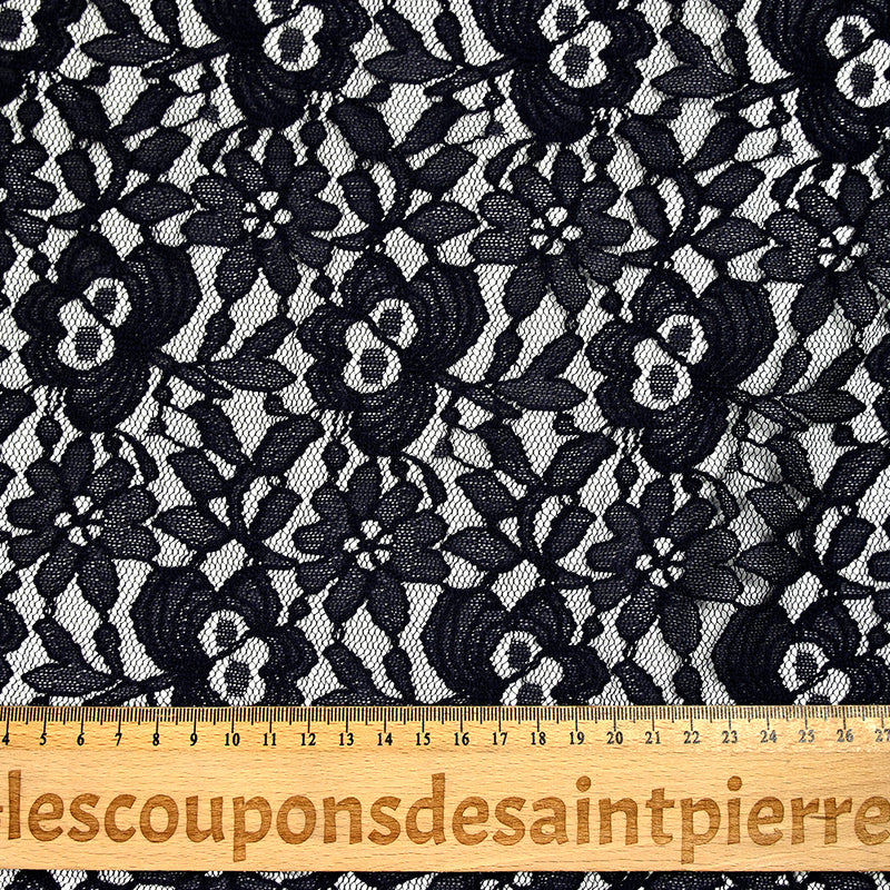 Dentelle polyester pétale fond marine