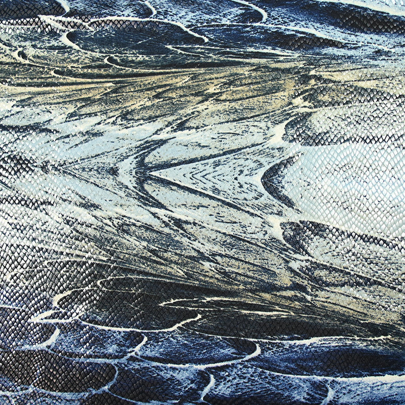 Jersey de polyester python fond marine