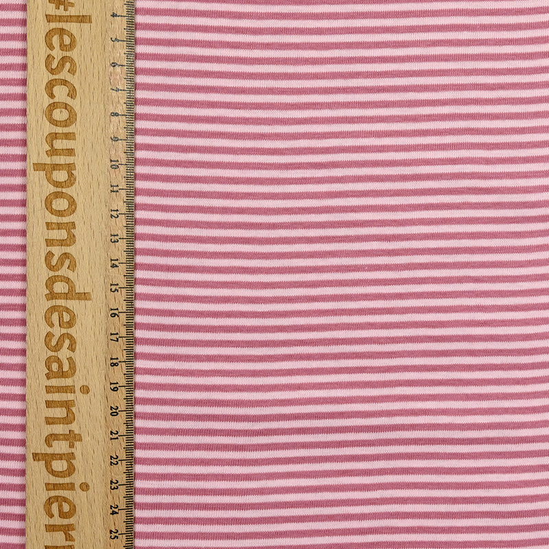 Light and dark pink rosy cotton jersey