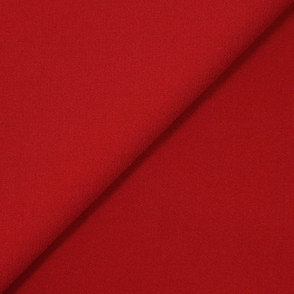 Crêpe de polyester rouge