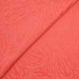 Satin jacquard de viscose Tigrou fond corail