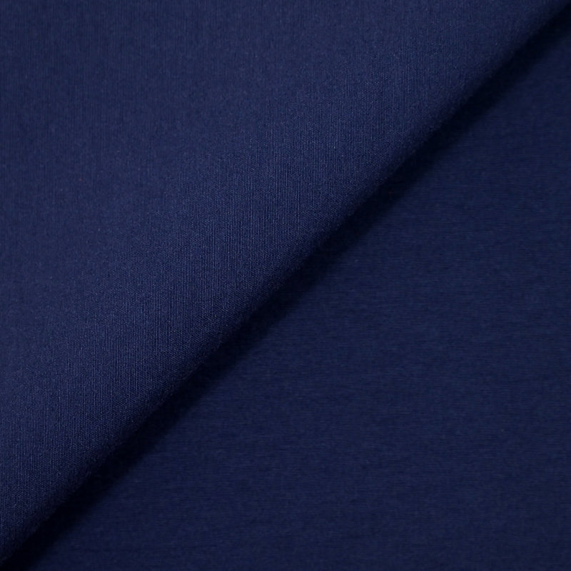Toile polyester élasthanne bleu nuit