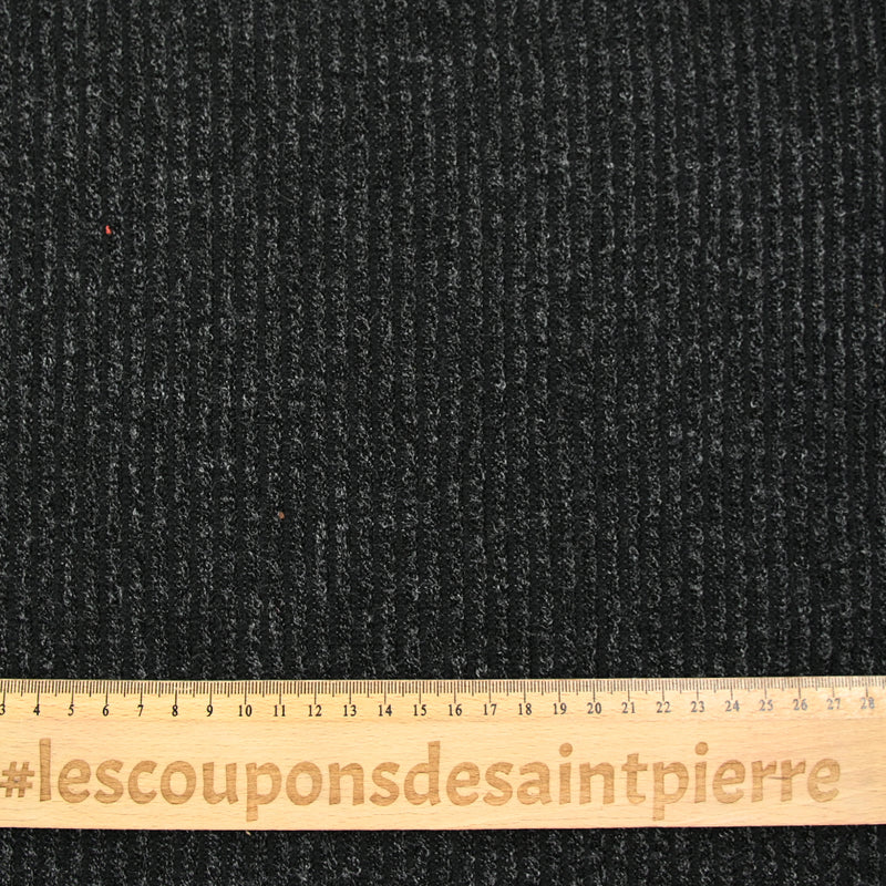 Maille Bianca côtelée noir