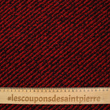 Red and black wool mixed wool